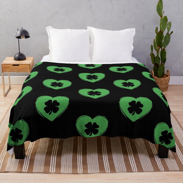 Item preview, St Patrick’s Day Green Heart Four Leaf Clover designed and sold by SubtleSplit.