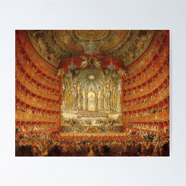Item preview, Musical Feast in the Teatro Argentina in Rome (1747) - Giovanni Paolo Panini designed and sold by SALON DES ARTS.