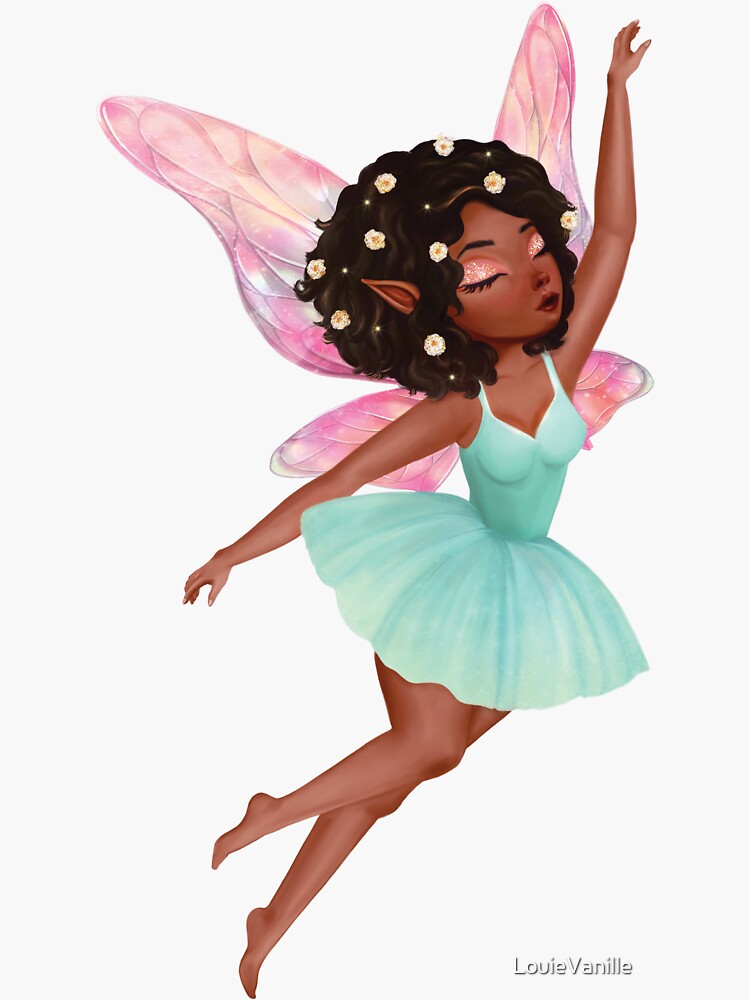 "African American Fairy " Sticker for Sale by LouieVanille | Redbubble