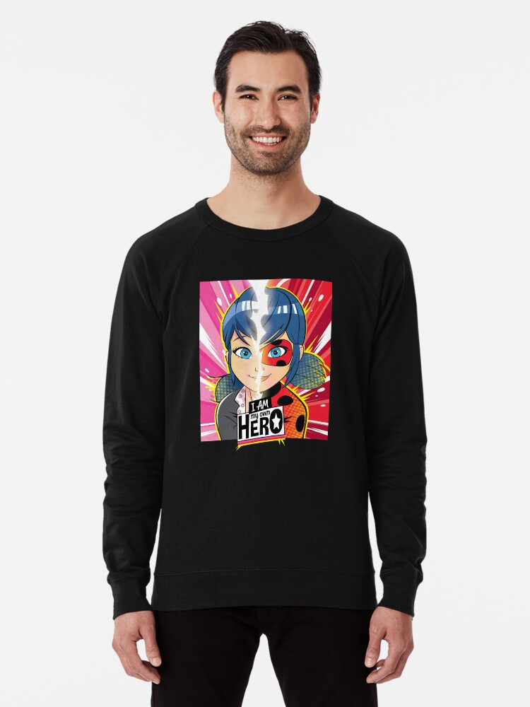 Miraculous Ladybug Split Marinette Ladybug My Own Hero Lightweight  Sweatshirt