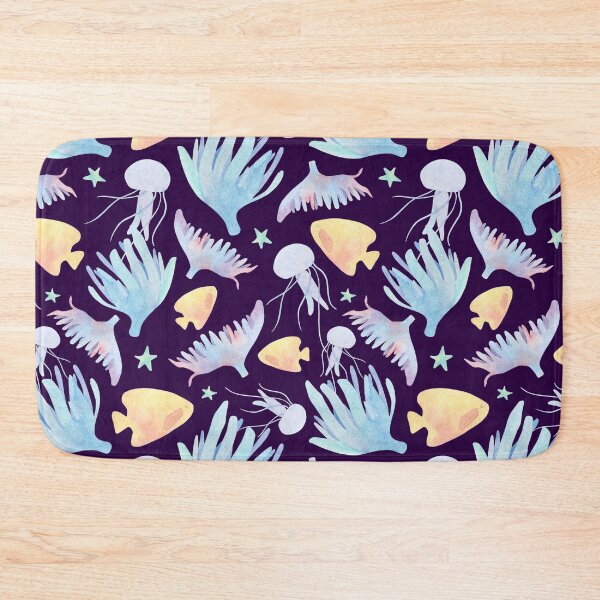 Item preview, World Beach Day Cute Blue Sea Fishes Starfish Jellyfish Socks Swimmers Aquarium Gift Idea Sea Animals Socks  designed and sold by Dr.YesOrNo.