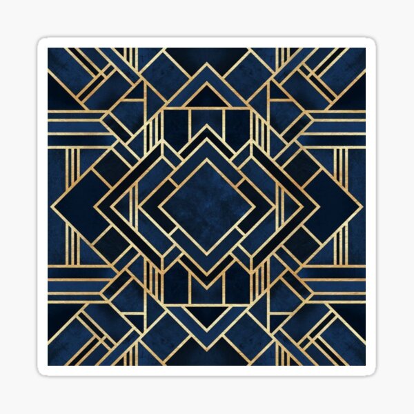 Item preview, Geometric Blue and Gold  designed and sold by Harman83.