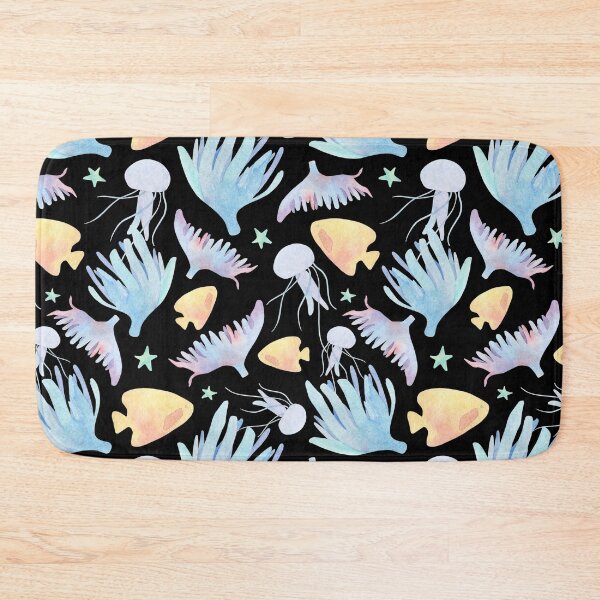 Item preview, World Beach Day Cute Blue Sea Fishes Starfish Jellyfish Socks Swimmers Aquarium Gift Idea Sea Animals Socks  designed and sold by Dr.YesOrNo.