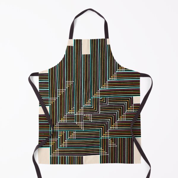 Item preview, Multyplied parallel and perpendicular hand-drawn color pen lines in beige "Geometric Works" designed and sold by Istvan Ocztos.