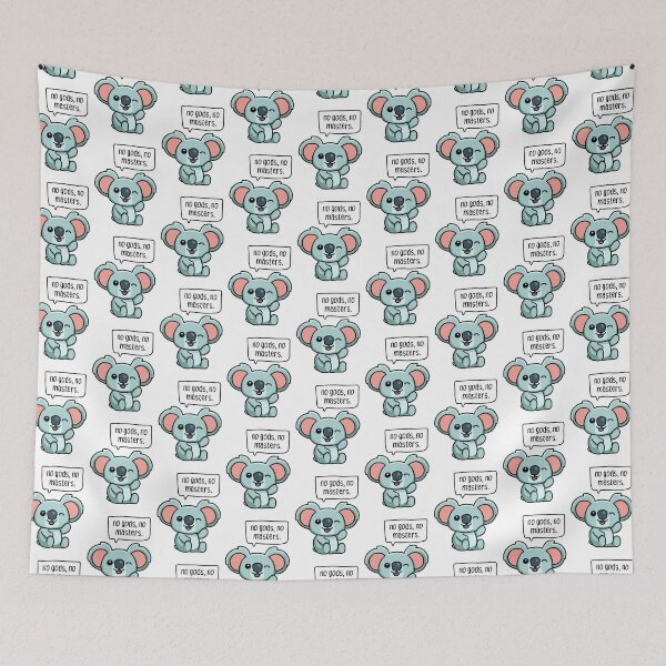 Item preview, no gods, no masters. koala. designed and sold by cute anarchist animals.
