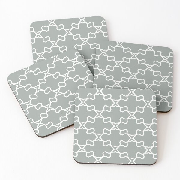 Aperçu de l'œuvre Gray and White Ornamental Shape Pattern 3 Pairs DE 2022 Trending Color Casting Shadow DE6291 créée et vendue par ColorOfTheYears.