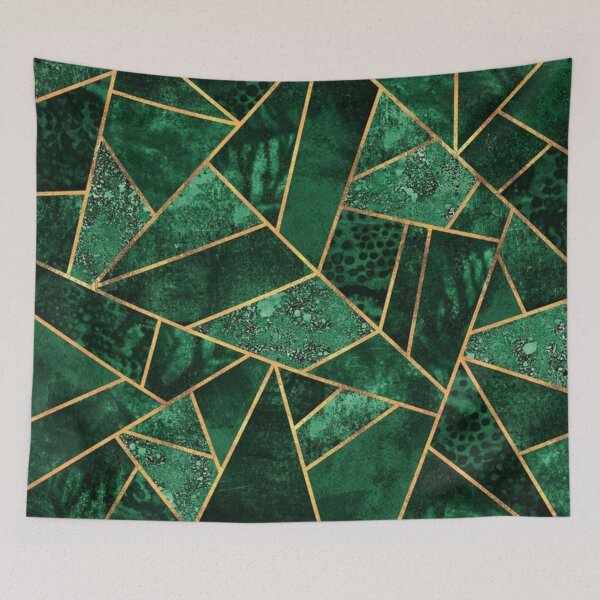 Item preview, Green Geometric Abstract With Gold designed and sold by Harman83.