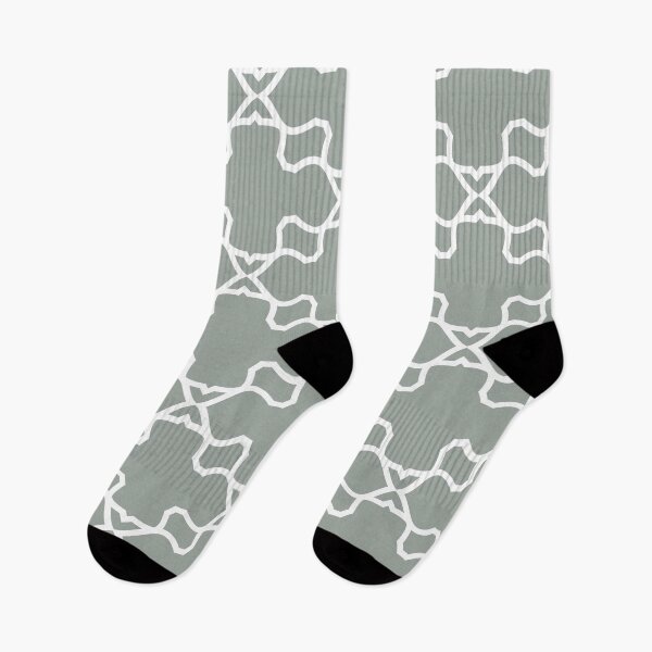 Item preview, Gray and White Ornamental Shape Pattern 3 Pairs DE 2022 Trending Color Casting Shadow DE6291 designed and sold by ColorOfTheYears.