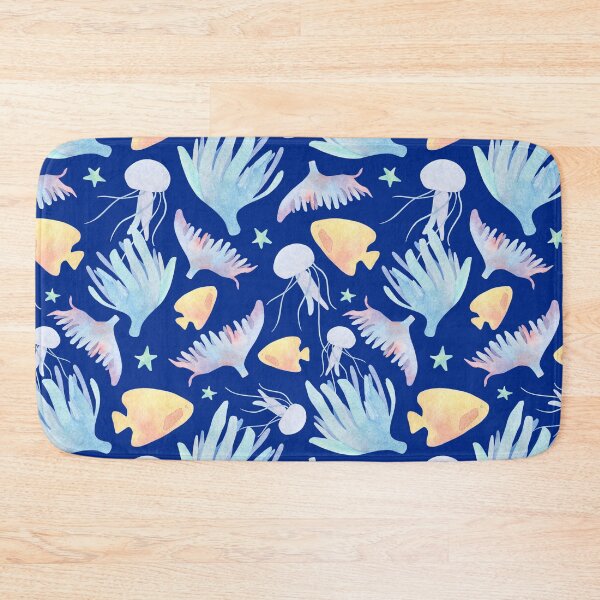 Item preview, World Beach Day Cute Blue Sea Fishes Turtles Jellyfish Socks Swimmers Aquarium Gift Idea Sea Animals Socks  designed and sold by Dr.YesOrNo.