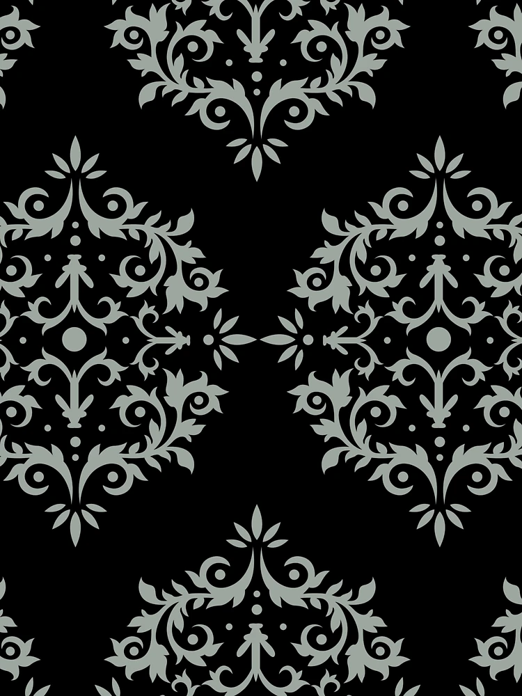 Thumbnail 6 von 6, Premium Oversized Pullover, Black and Gray Simple Damask Scroll Pattern Pairs DE 2022 Trending Color Casting Shadow DE6291 designt und verkauft von ColorOfTheYears.
