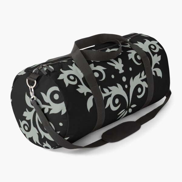 Item preview, Black and Gray Simple Damask Scroll Pattern Pairs DE 2022 Trending Color Casting Shadow DE6291 designed and sold by ColorOfTheYears.