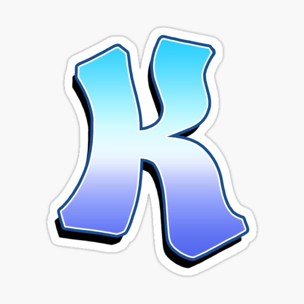 Letter K - Purple / Blue Sticker