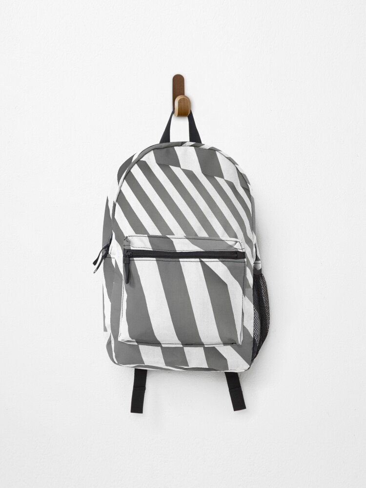 Thumbnail 1 of 3, Backpack, Zebra Pattern Parallel Diagonal Lines Background designed and sold by Past-Midnight.