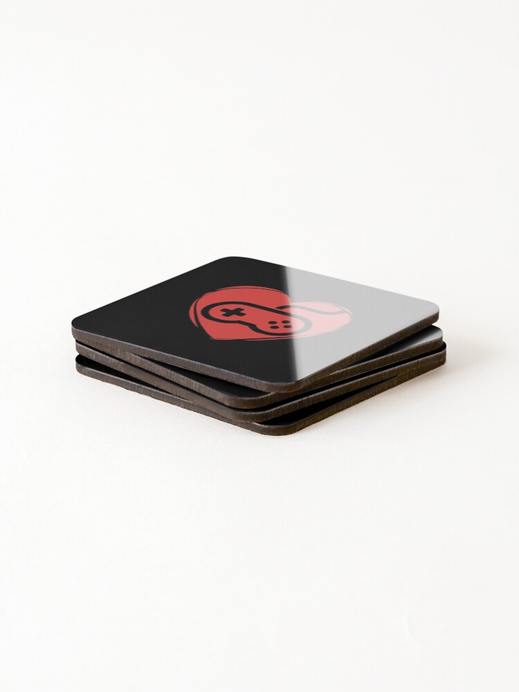 Thumbnail 4 of 5, Coasters (Set of 4), Video Game Controller Heart designed and sold by SubtleSplit.