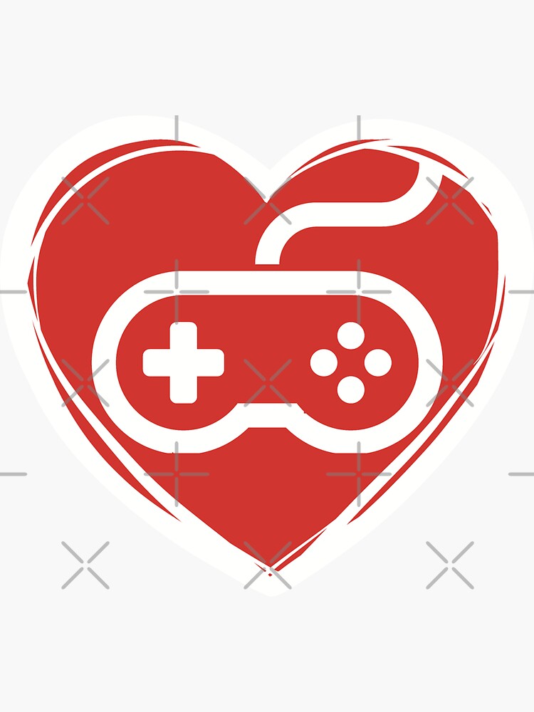 "Video Game Controller Heart" Sticker for Sale by SubtleSplit Redbubble