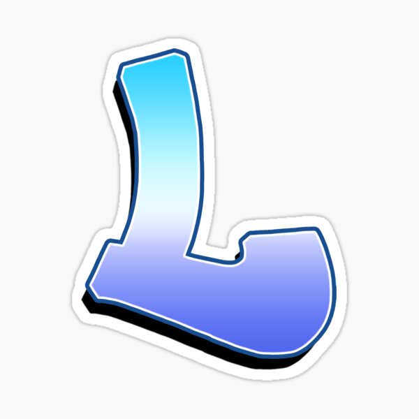 Letter L - Purple / Blue Sticker