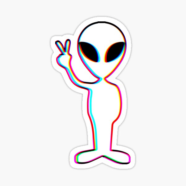 Alien peace Sticker
