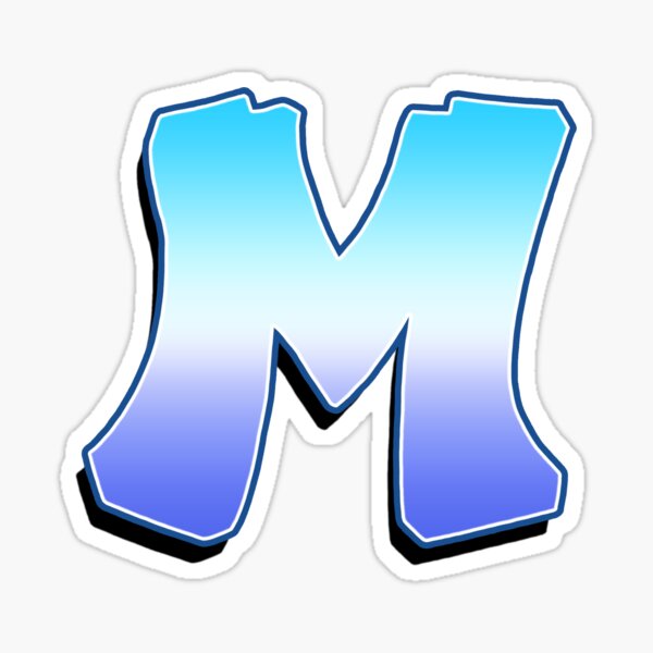 Letter M - Purple / Blue Sticker