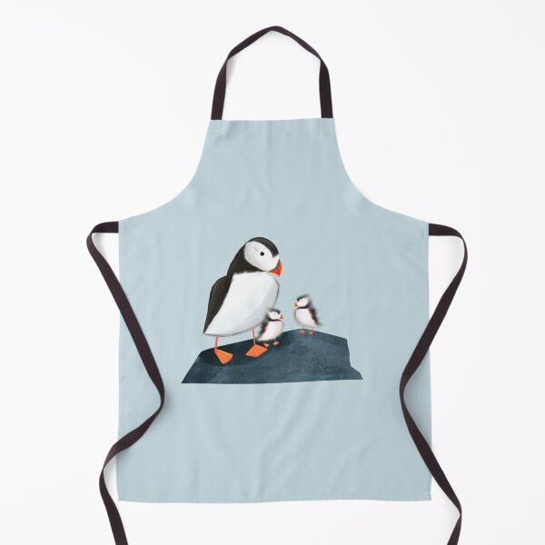Item preview, Puffin and Pufflings (Blue Background) designed and sold by zyrapaint.