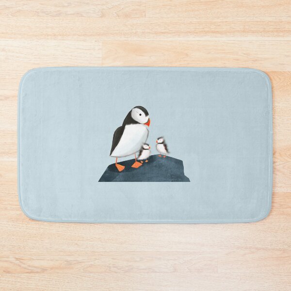 Item preview, Puffin and Pufflings (Blue Background) designed and sold by zyrapaint.