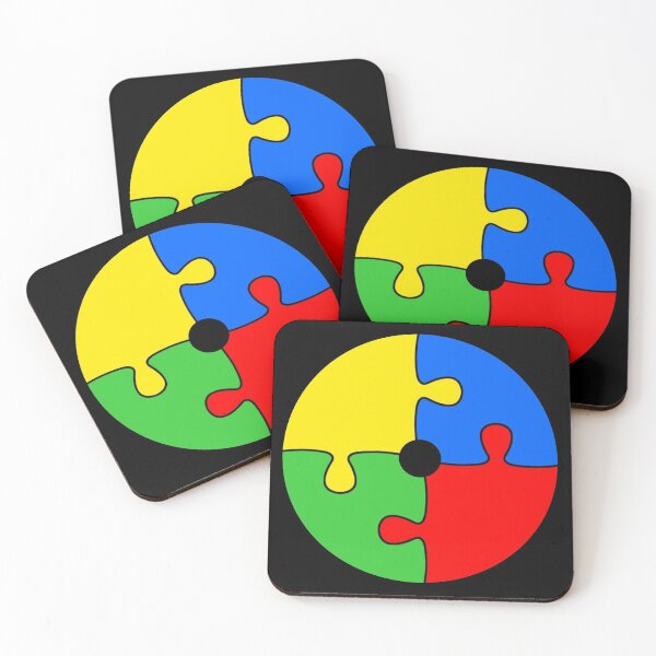 Aperçu de l'œuvre Art de puzzle coloré sur disques vinyle pour les lecteurs de musique des années 80 ou les mélomanes - Vinyle Records créée et vendue par Funwithmusic.