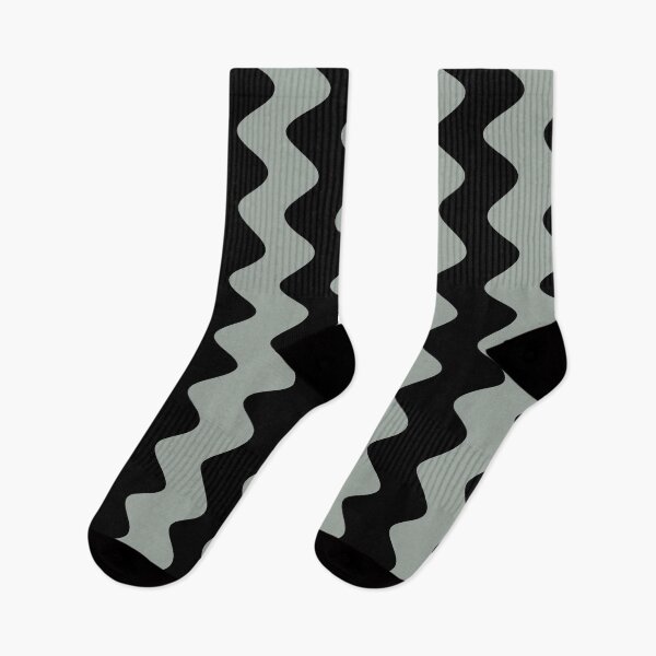 Item preview, Gray and White Wavy Ripple Stripe Pattern Pairs DE 2022 Trending Color Casting Shadow DE6291 designed and sold by ColorOfTheYears.