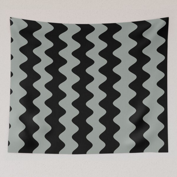Item preview, Gray and White Wavy Ripple Stripe Pattern Pairs DE 2022 Trending Color Casting Shadow DE6291 designed and sold by ColorOfTheYears.