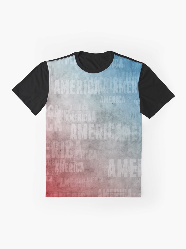 Alternate view of Patriotic America Text Graphic Graphic T-Shirt