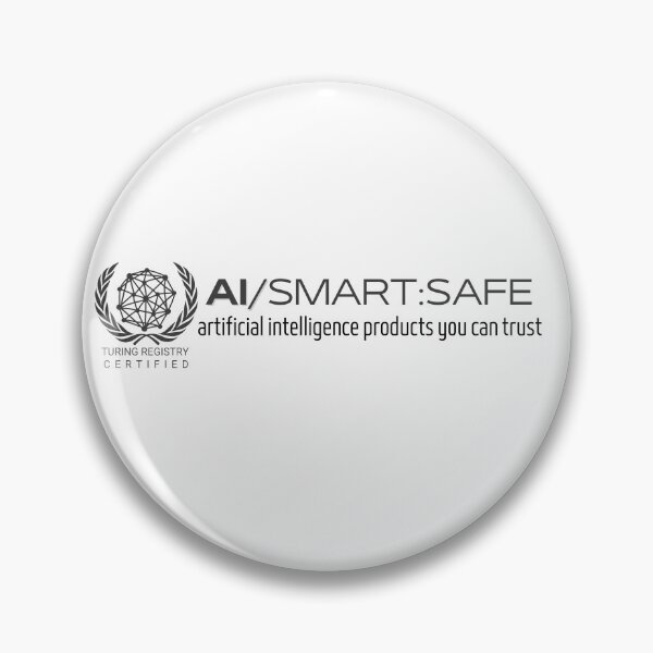 Item preview, AI SMART:SAFE CERTIFICATION SCHEME - Black  (Turing Registry series) AI  t-shirt  designed and sold by Gibson Futures.