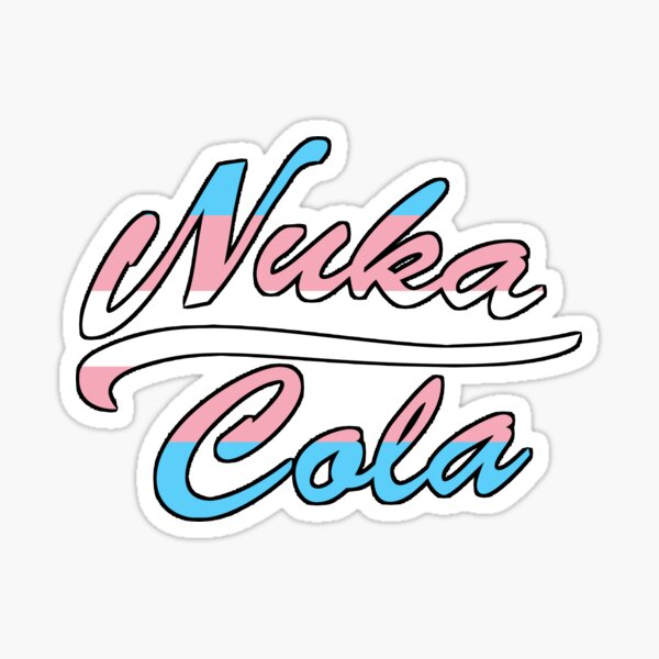 Vista previa del artículo con la obra «Logotipo de Nuka Cola Trans Pride inspirado en Fallout», diseñado y vendido por Artbartcart.