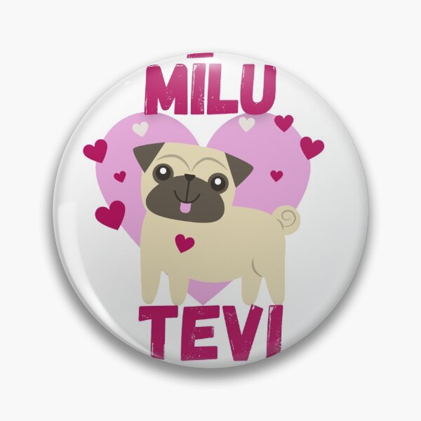 Item preview, Pug Te amo Regalo de San Valentín - Letón designed and sold by LukjanovArt.