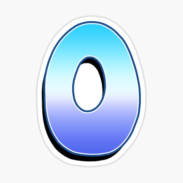 Letter O - Purple / Blue Sticker