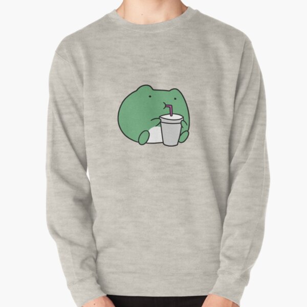 Frog with a Drink Pullover Sweatshirt