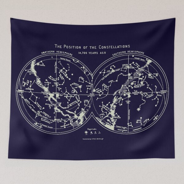 Item preview, Position of the Constellations - Astronomy Map designed and sold by Naturalist Prints.