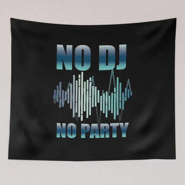 Item preview, No DJ no party electronic music t-shirt designed and sold by Hypershirty.