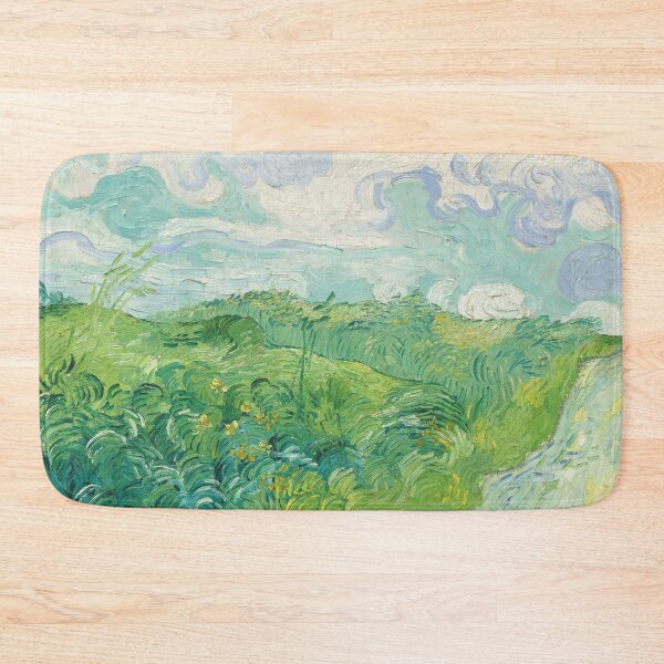 Item preview, Green Wheat Field Landscape Painting designed and sold by livianasgifts.