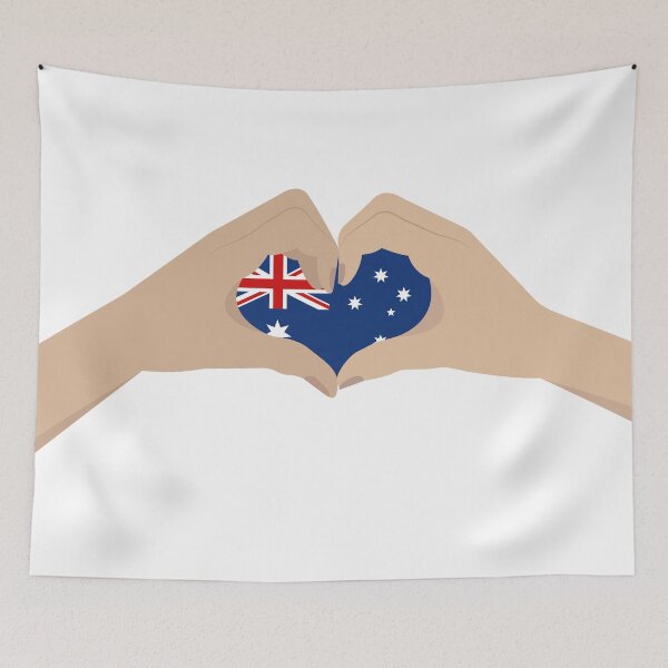 Item preview, Australia Day. Flags, hands, hearts. designed and sold by Nia-Chi.
