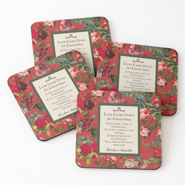 Item preview, Love Came Down at Christmas, Christina Rossetti, Poem, Love Poetry, Romantic Gift for Her, vintage flowers designed and sold by CultandObscure.