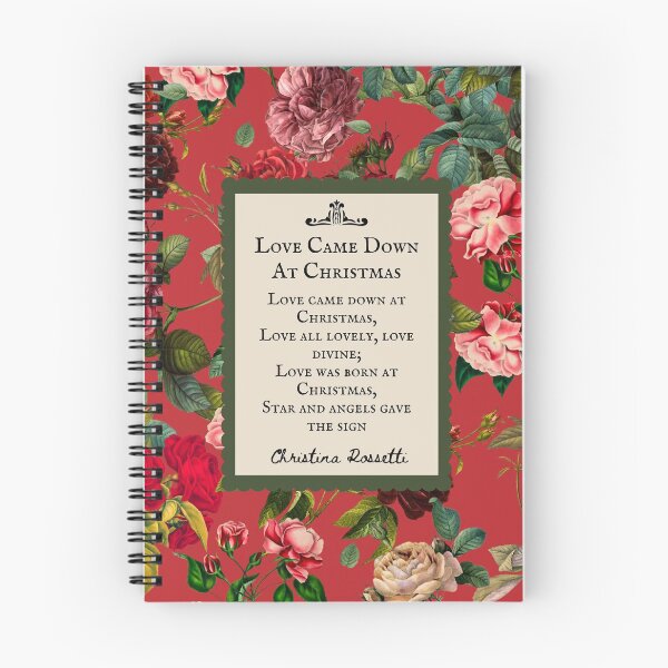 Item preview, Love Came Down at Christmas, Christina Rossetti, Poem, Love Poetry, Romantic Gift for Her, vintage flowers designed and sold by CultandObscure.