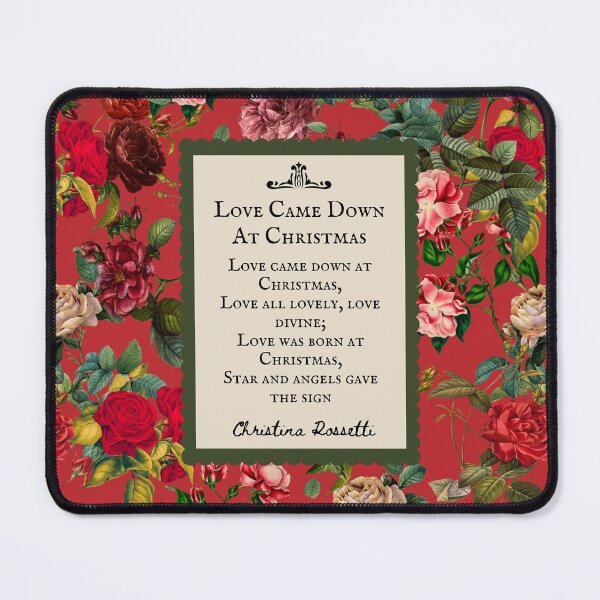 Item preview, Love Came Down at Christmas, Christina Rossetti, Poem, Love Poetry, Romantic Gift for Her, vintage flowers designed and sold by CultandObscure.