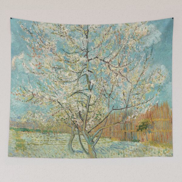 Item preview, Pink Peach Tree Spring Garden Painting designed and sold by livianasgifts.