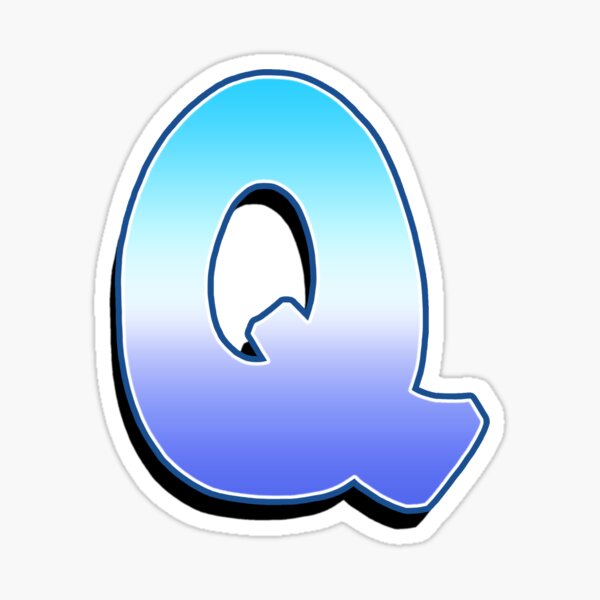 Letter Q - Purple / Blue Sticker