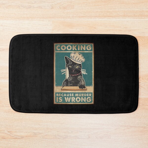 Item preview, Black Cat Cooking because murder is wrong cat lover gifts| Perfect Gift designed and sold by manyreaca.