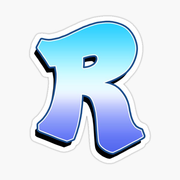 Letter R - Purple / Blue Sticker