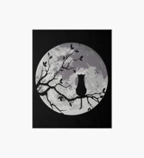 The Cat And The Moon Art Board