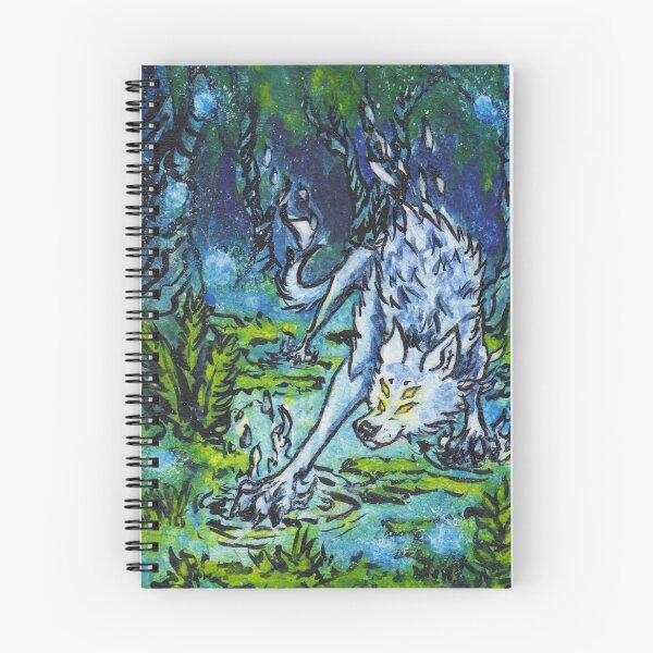 Aperçu de l'œuvre Loup blanc à quatre yeux créée et vendue par demonhoundesign.