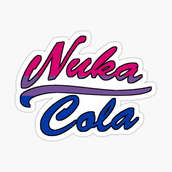 Vista previa del artículo con la obra «Logotipo de Nuka Cola Bisexual Pride inspirado en Fallout», diseñado y vendido por Artbartcart.