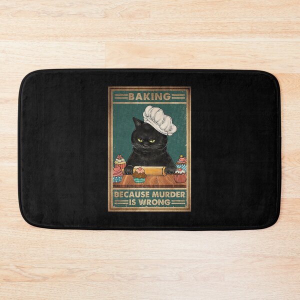 Item preview, Black Cat Baking because murder is wrong cat lover gifts| Perfect Gift designed and sold by manyreaca.