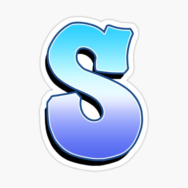 Letter S - Purple / Blue Sticker
