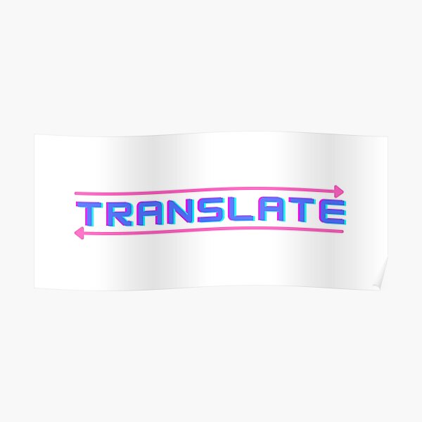 "Aesthetic Original Translate Design " Poster by Zerni | Redbubble